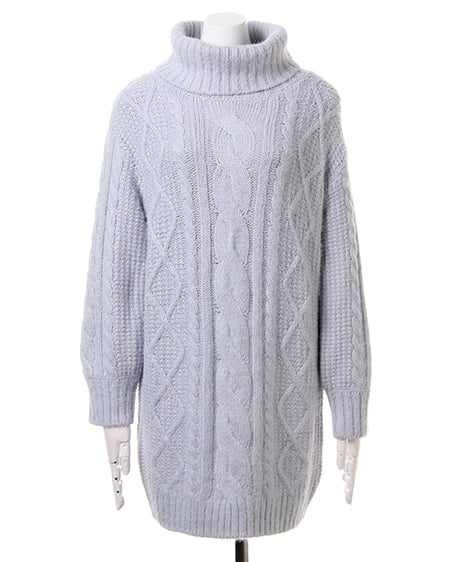 INGNI（イング） シャギーケーブルオフタートル／ワンピース ｻｯｸｽ