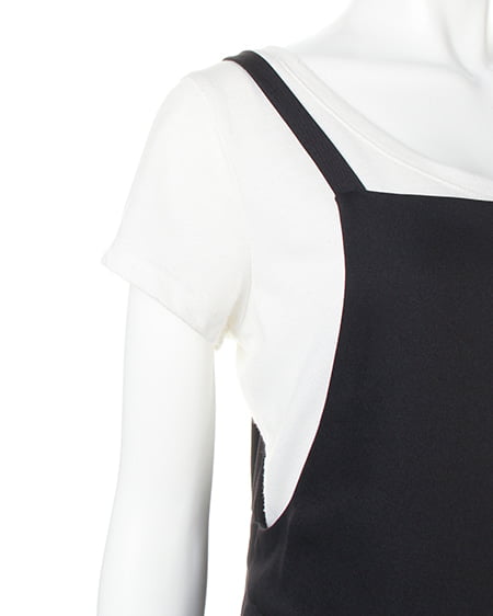 INGNI（イング） ツイルワイドサロペット ｸﾛ