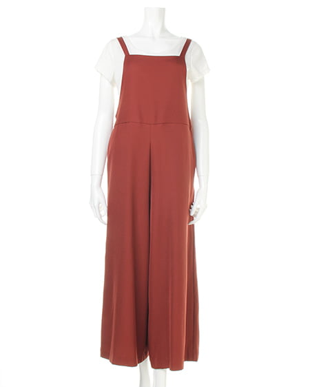 INGNI(イング) ツイルワイドサロペット テラコッタ