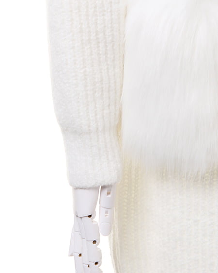 INGNI（イング） 片畦ファーポケット付／ワンピース ｵﾌﾎﾜｲﾄ