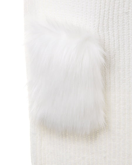 INGNI（イング） 片畦ファーポケット付／ワンピース ｵﾌﾎﾜｲﾄ