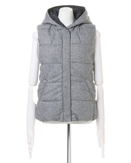 INGNI(イング) リバーシブル中綿ベスト クロ/クロ