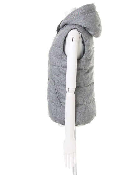 INGNI(イング) リバーシブル中綿ベスト クロ/クロ