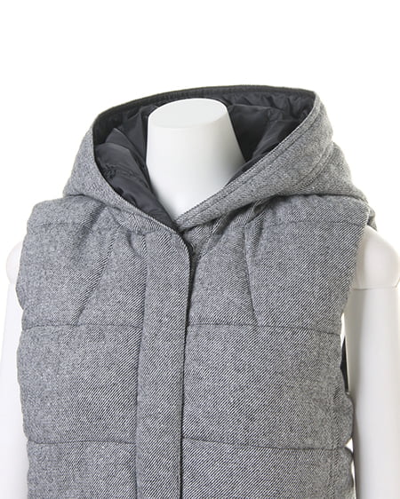 INGNI(イング) リバーシブル中綿ベスト クロ/クロ