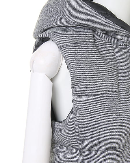 INGNI(イング) リバーシブル中綿ベスト クロ/クロ