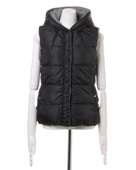 INGNI(イング) リバーシブル中綿ベスト クロ/クロ