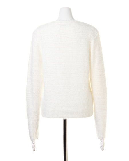 INGNI（イング） フェザーコンパクトカーディガン ｵﾌﾎﾜｲﾄ