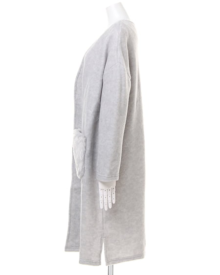 INGNI（イング） ポケットファーロングカーデ ｸﾞﾚｰ