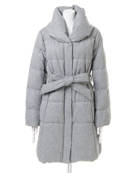 INGNI（イング） ショール襟中綿コート ｸﾞﾚｰ/ﾓｸ