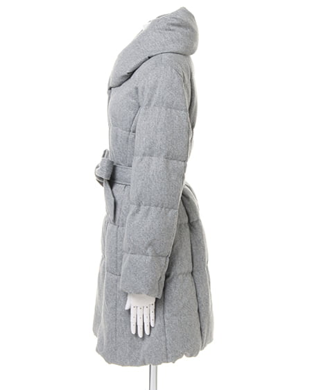 INGNI（イング） ショール襟中綿コート ｸﾞﾚｰ/ﾓｸ