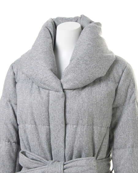 INGNI（イング） ショール襟中綿コート ｸﾞﾚｰ/ﾓｸ