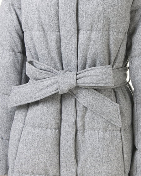 INGNI（イング） ショール襟中綿コート ｸﾞﾚｰ/ﾓｸ