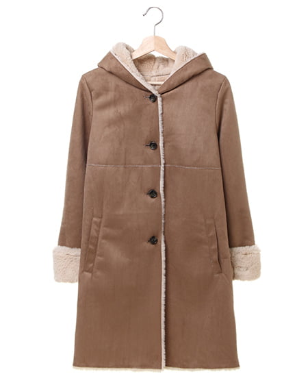 INGNI(イング) フェイクムートンフードコート キャメル