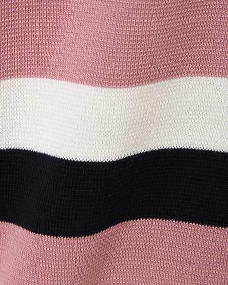 INGNI（イング） ミラノリブボーダー／ニット ｺﾝ/ﾋﾟﾝｸ