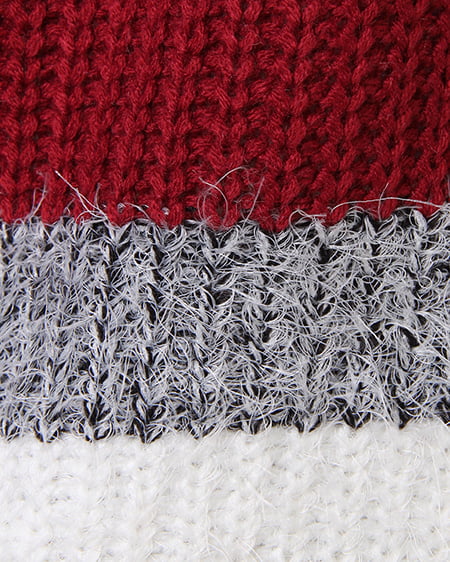 INGNI（イング） フェザー3Cボーダーニット／チュニック ｵﾌﾎﾜｲﾄ/ﾎﾞﾙﾄﾞｰ