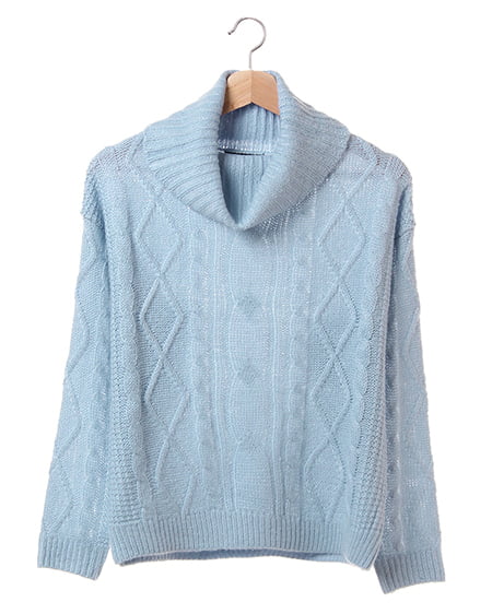 INGNI(イング) NEWケーブルオフタートル ｻｯｸｽ/B