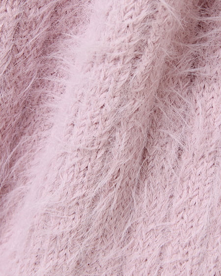 INGNI（イング） フェザーヤーンリブ2WAY Vネックニット ﾗﾍﾞﾝﾀﾞｰ/ﾋﾟﾝｸ