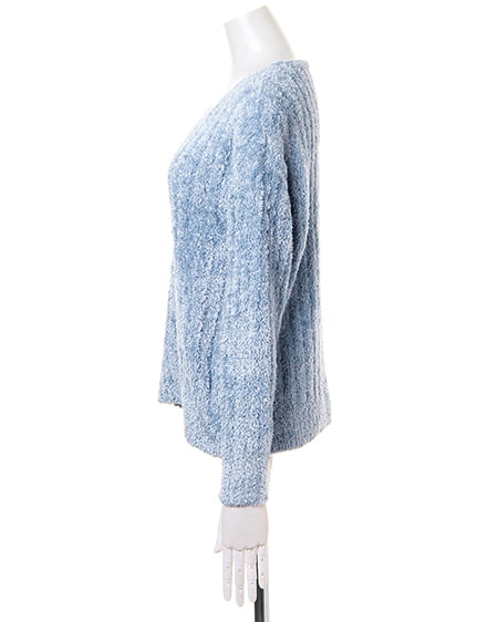 INGNI（イング） フラワーモールVネックニット ｻｯｸｽ