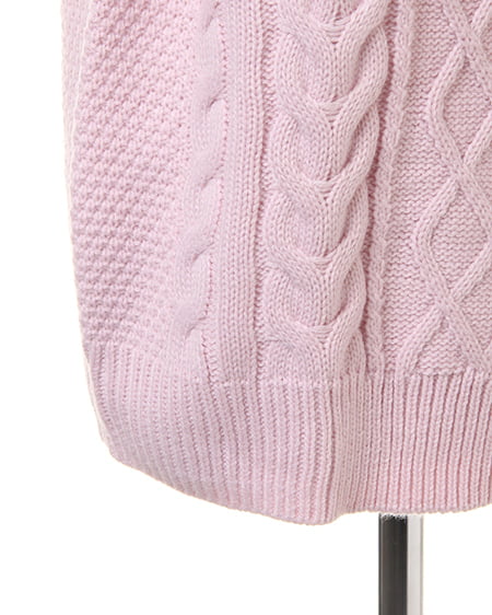 INGNI（イング） 袖ファーケーブル／ニット ﾗﾍﾞﾝﾀﾞｰ/ﾋﾟﾝｸ