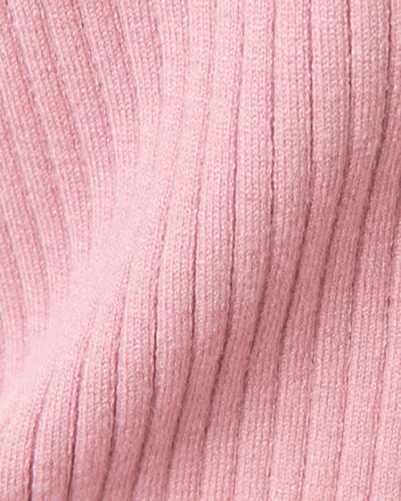 INGNI（イング） 袖ファーオフショルリブニット ｽﾓｰｸﾋﾟﾝｸ