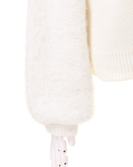 INGNI（イング） 袖フェザー／ニット ｵﾌﾎﾜｲﾄ