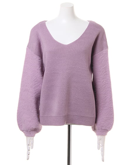 INGNI（イング） 袖フェザー／ニット ﾗﾍﾞﾝﾀﾞｰ