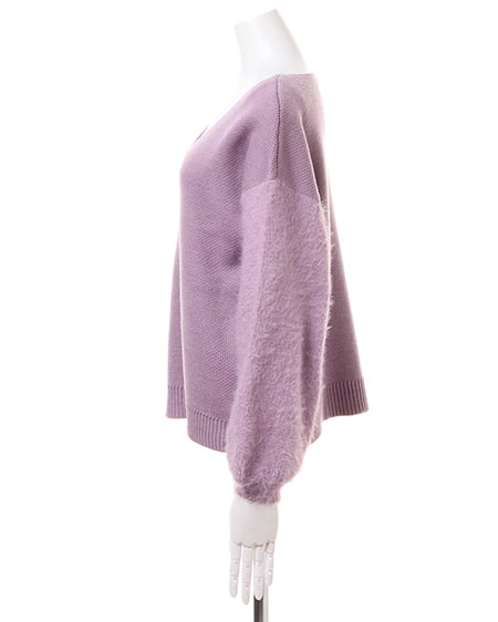 INGNI（イング） 袖フェザー／ニット ﾗﾍﾞﾝﾀﾞｰ