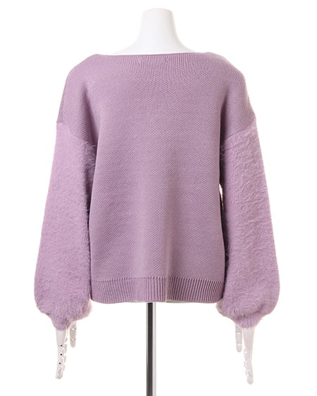 INGNI（イング） 袖フェザー／ニット ﾗﾍﾞﾝﾀﾞｰ