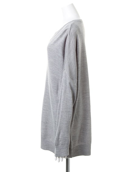 INGNI（イング） カシミヤタッチフロントクロスコクーン／チュニック ｸﾞﾚｰ/A