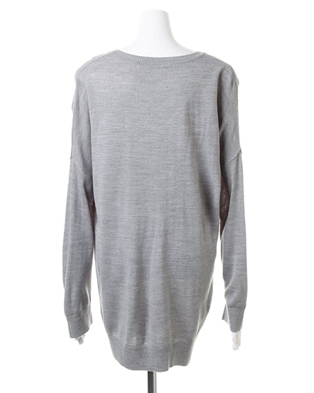 INGNI（イング） カシミヤタッチフロントクロスコクーン／チュニック ｸﾞﾚｰ/A