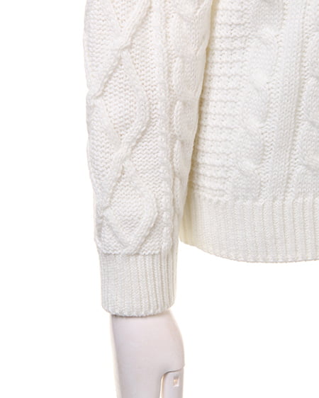 INGNI（イング） ケーブルバックリボン／ニット ｵﾌﾎﾜｲﾄ