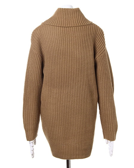 INGNI(イング) 畦オフタートル/チュニック キャメル