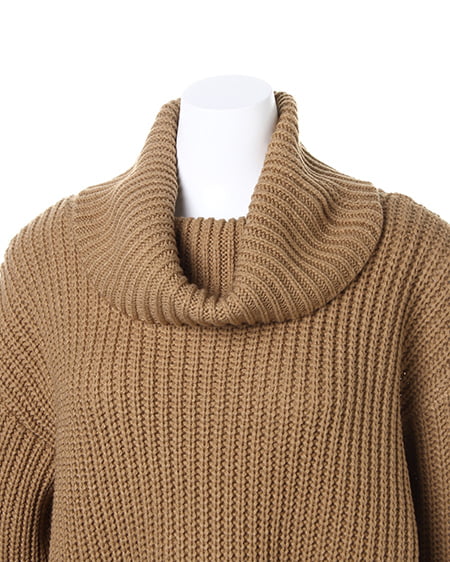 INGNI(イング) 畦オフタートル/チュニック キャメル