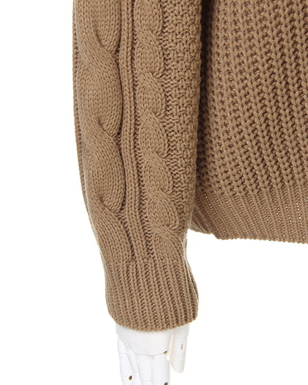 INGNI（イング） 袖ケーブルオフタートル／ニット／B ｷｬﾒﾙ