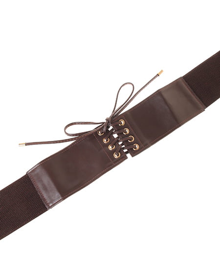 INGNI（イング） ラバー付きレースアップベルト ﾌﾞﾗｳﾝ