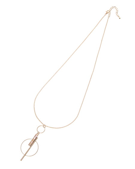 INGNI（イング） ラメスティックサークルロングネックレス ｵﾌﾎﾜｲﾄ