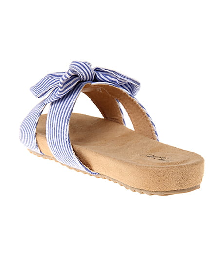 INGNI(イング) リボンサンダル ブルー/ストライプ