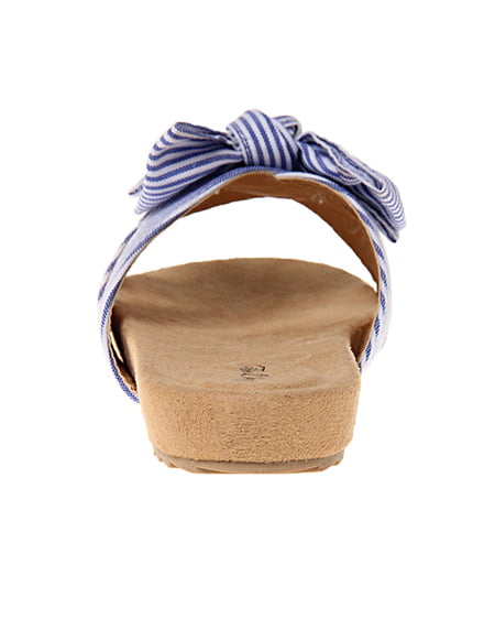 INGNI(イング) リボンサンダル ブルー/ストライプ