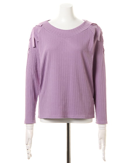 INGNI（イング） リブ肩レースUP／TOPS ﾗﾍﾞﾝﾀﾞｰ