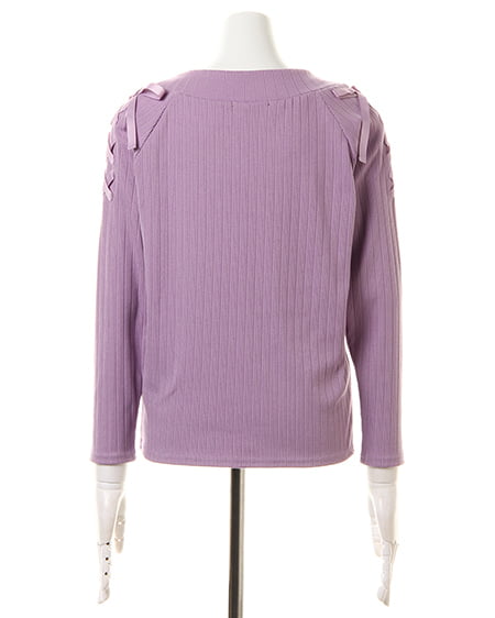 INGNI（イング） リブ肩レースUP／TOPS ﾗﾍﾞﾝﾀﾞｰ