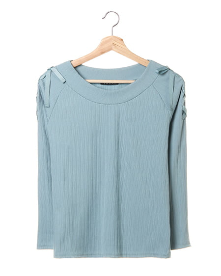 INGNI(イング) リブ肩レースUP／TOPS ミントグリーン