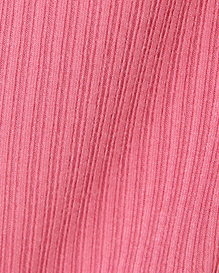 INGNI（イング） リブ装飾クルーネックA ｺｰﾗﾙﾋﾟﾝｸ