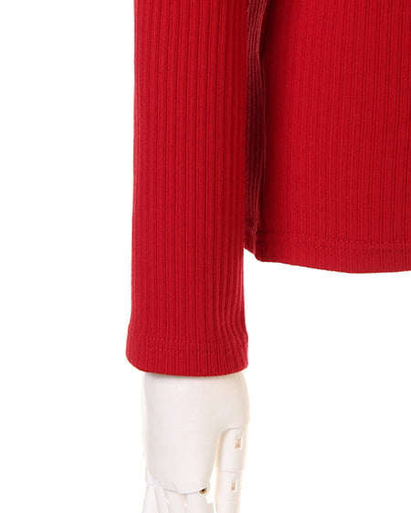 INGNI（イング） 装飾付き襟レース／リブTOPS ｱｶ