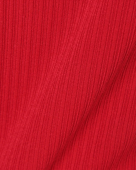 INGNI（イング） リブフロントクロスVネック TOPS長袖 ｱｶ