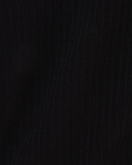 INGNI（イング） リブ装飾クルーネック8分袖 ｸﾛ