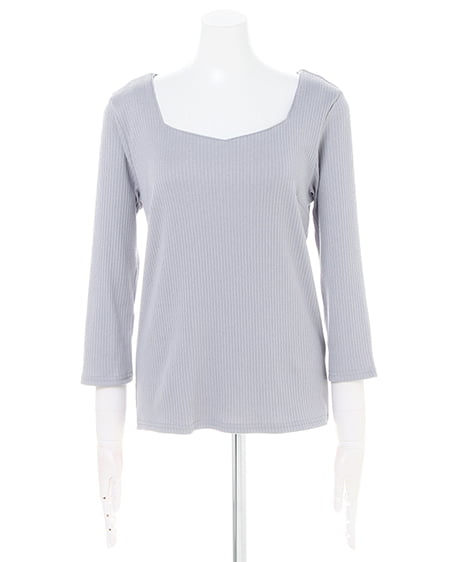 INGNI（イング） リブBackリボンB／トップス ｸﾞﾚｰ