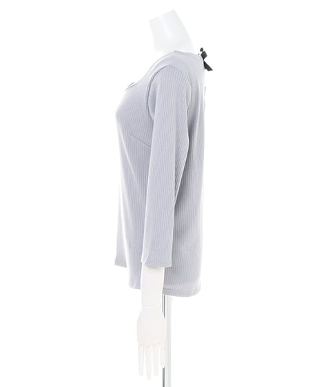 INGNI（イング） リブBackリボンB／トップス ｸﾞﾚｰ