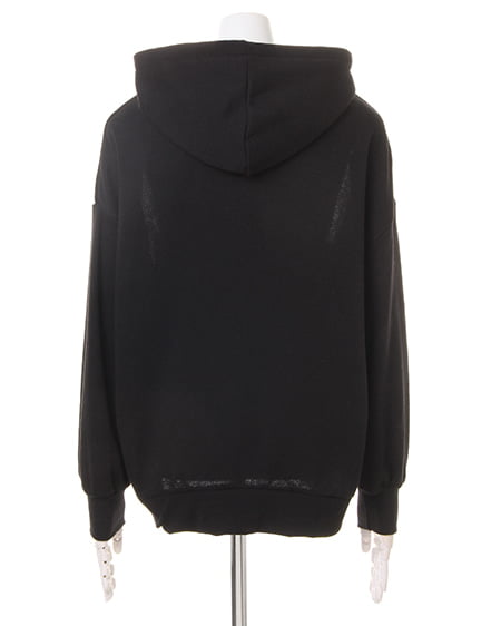 INGNI（イング） 切り替えロゴパーカー／チュニック ｸﾛ/ｵﾌﾎﾜｲﾄ