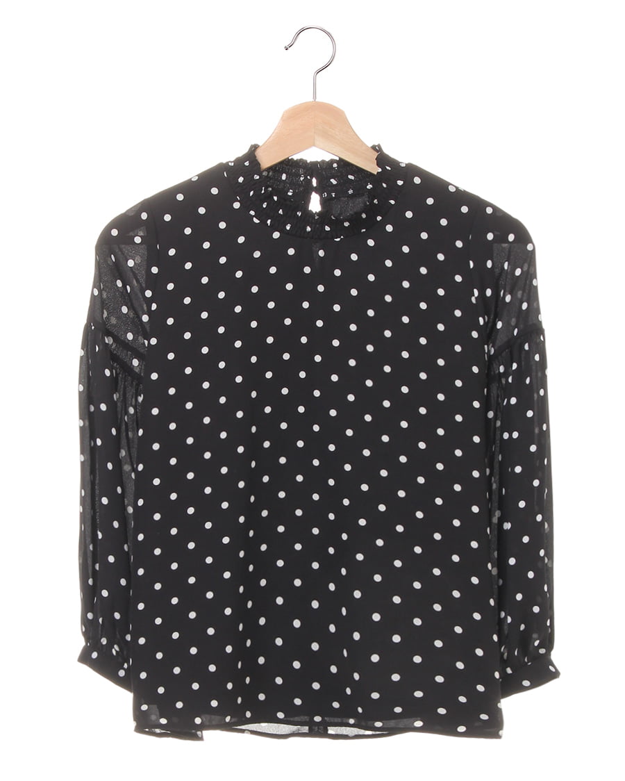 ドット柄ハイネックブラウス｜INGNI(イング) 公式通販｜INGNI STORE