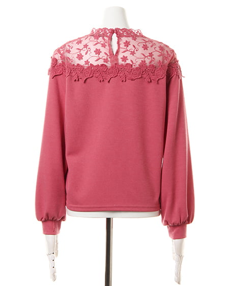 INGNI（イング） サカリバヨークレースハイネック／トップス ｺｰﾗﾙﾋﾟﾝｸ